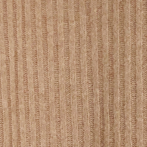 Anthropologie Pilcro cashmere blend tan camel colored ribbed v-neck sweater. S - Picture 2 of 5